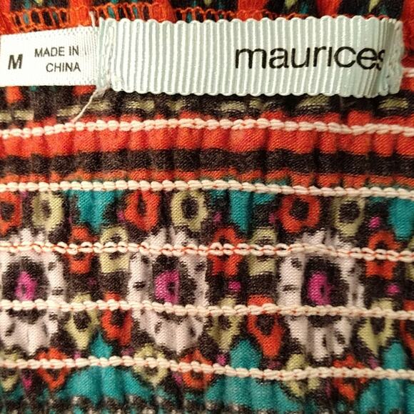Maurice's Smocked Boho Top size Medium - Picture 3 of 8